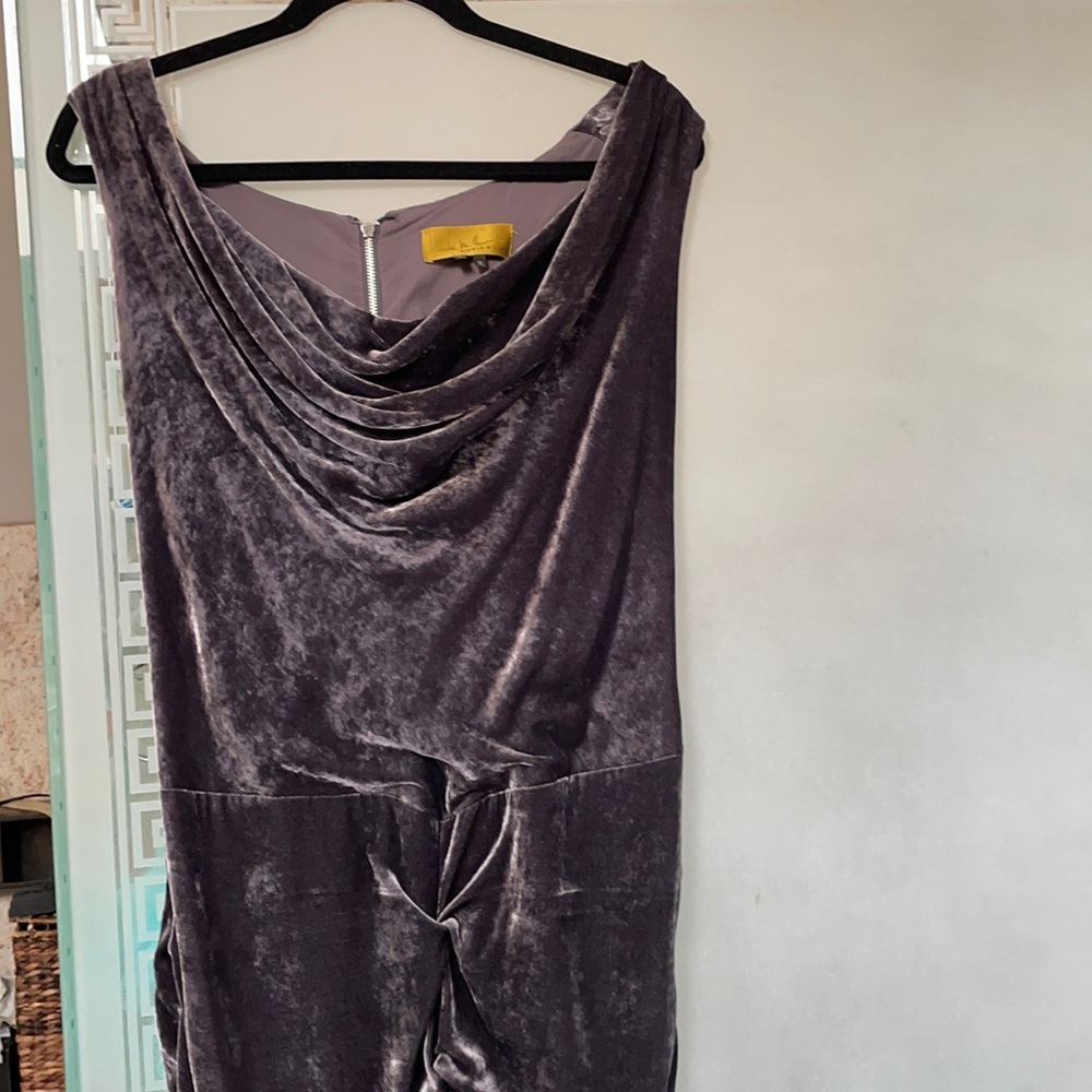 Grey plush dress by Nicole Miller.  Used twice.